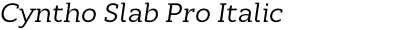 Cyntho Slab Pro Italic